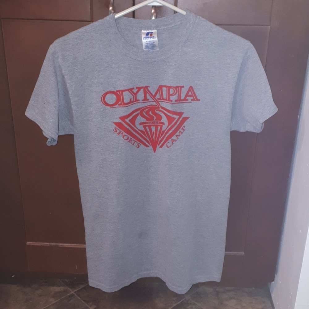 SALE!! Camp olympia tshirt grey size small